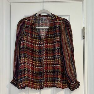 Anthropologie Conditions Apply Retro Check Top